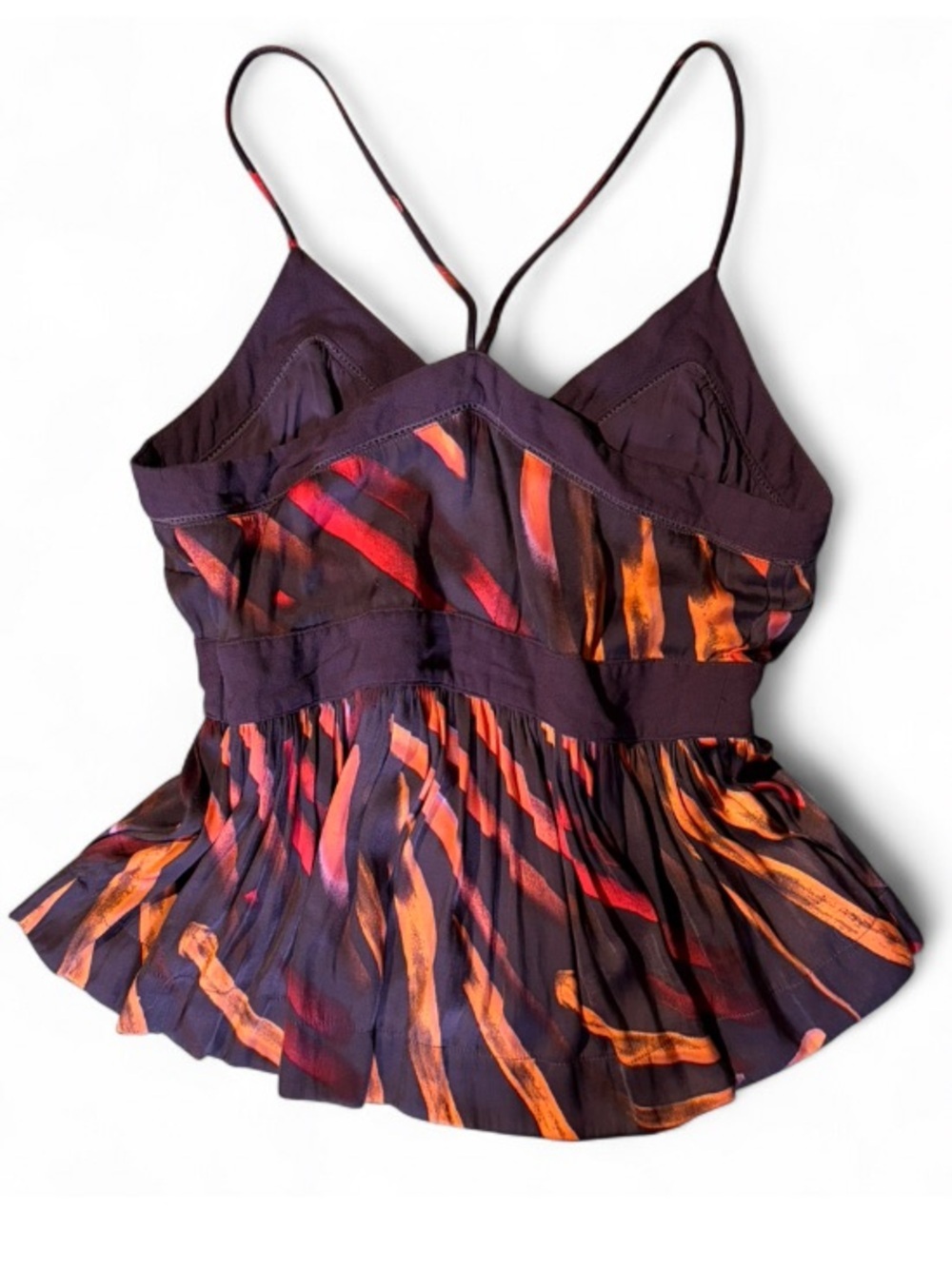 Free People Intimately Printed Flowy Babydoll Tank Cami Size 2 - Picture 4 of 4